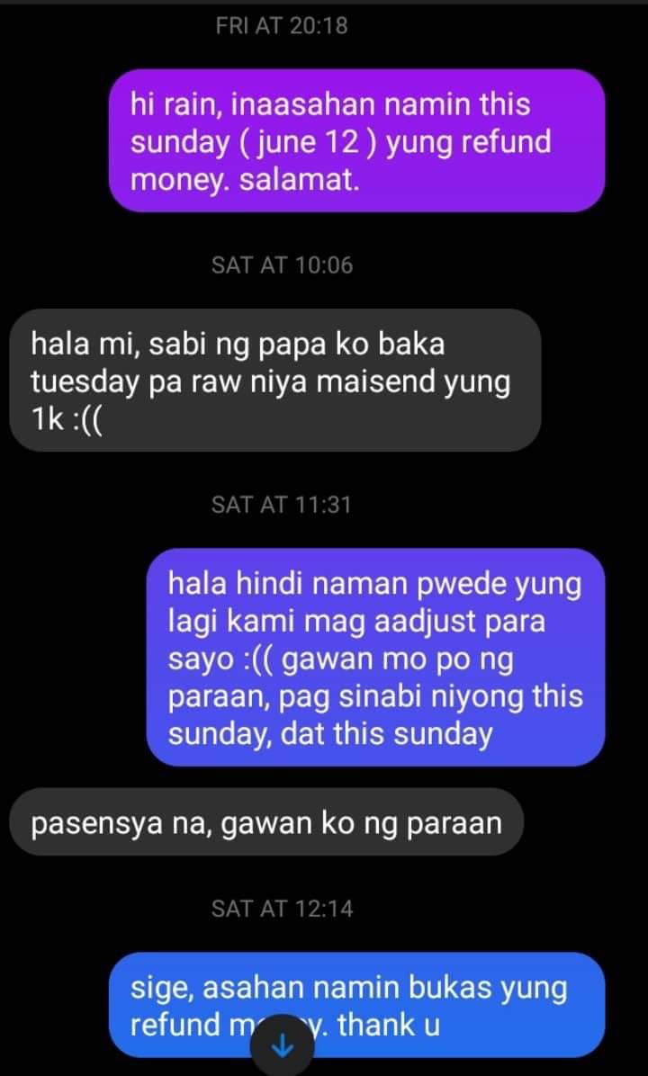 hellokulture_ph's tweet photo. today, June 12, 2022 Sunday – today ka dapat mag bibigay ng partial refund, Rain, pero puro ka lang salita. hanggang kailan ba kami mag aadjust for you? @RAINKSHOPPH paki gawan na ng paraan 'tong refund or else we will take legal actions sayo and sa shop mo. https://t.co/0Vn8KZ25gW
