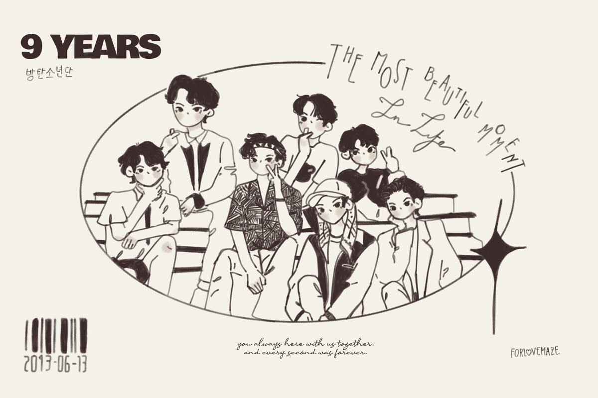 wenoscene's tweet image. #BTS9thAnniversary ♡