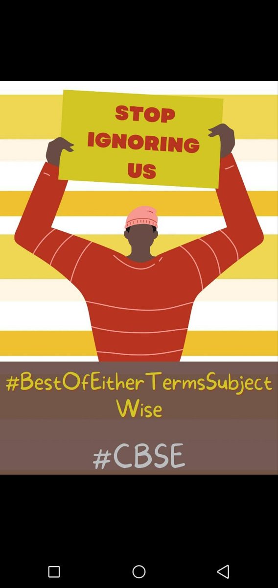 Mrityun87202660's tweet photo. We want big relief we want CBSE to consider class 10/12 under the best of either terms subject wise Fina result's please implement ASAP
#ModijiHelpCBSEstudents
@cbseindia29
@UrHimanshuBorah
@Cbse_official
@narendramodi
@PMOIndia
@dpradhanbjp
@EduMinOfIndia
@rashtrapatibhvn https://t.co/cxKvJfCeZK