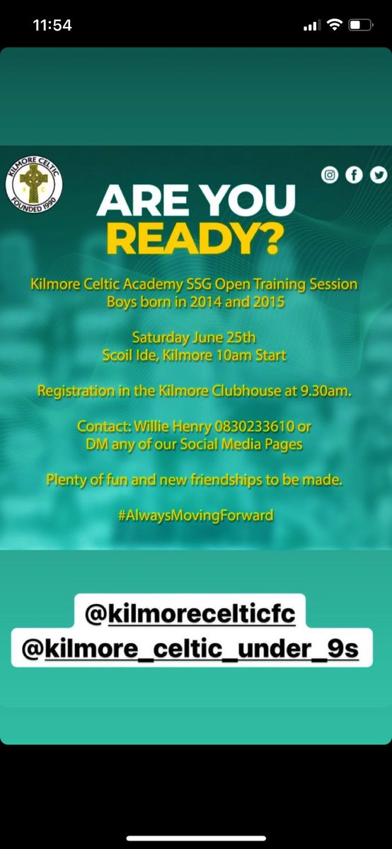 Kilmore Celtic FC tweet media