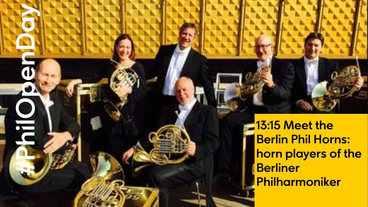 BerlinPhil's tweet photo. π―π―π―#PhilOpenDay - #free and live at 13:15 pm: Meet the Berlin Phil Horns with the horn players of the Berliner Philharmoniker Β» https://t.co/nuybAdusa7 #SharingMusic https://t.co/tu4qqSiAMA