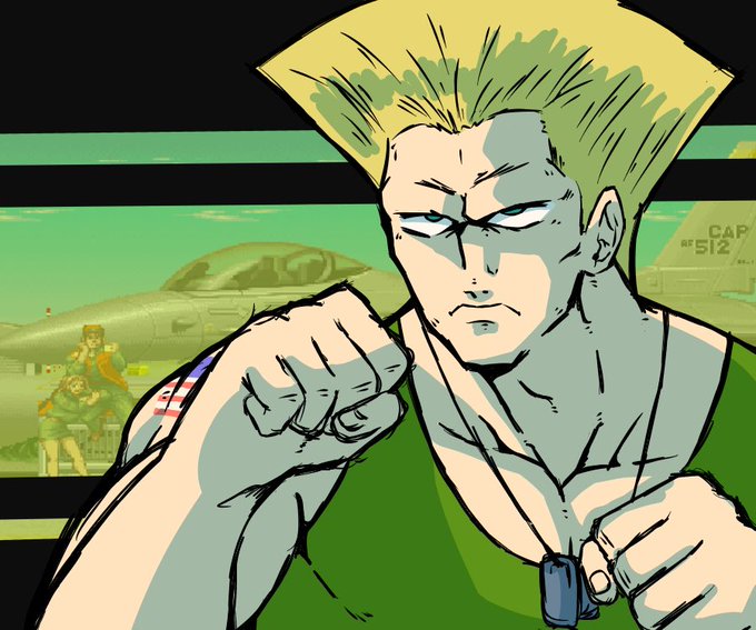 guile (street fighter and 1 more) drawn by dan_eder