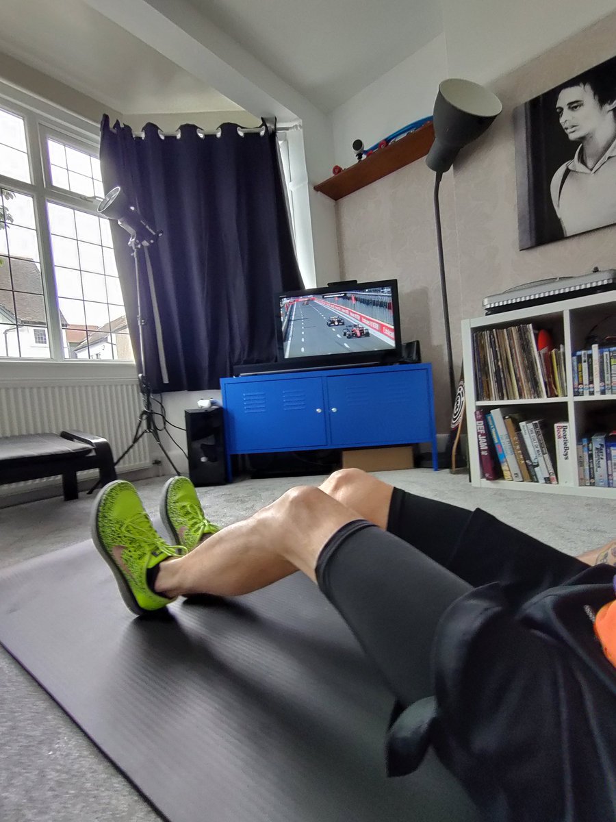 Exercising and the Grand Prix - boom that's multi tasking right there #f1 #BakuGP