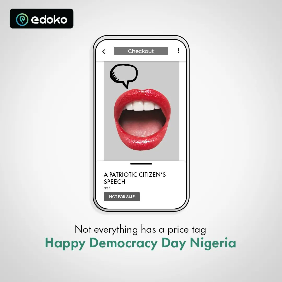 edokoapp's tweet photo. Happy Democracy Day.

#DemocracyDay #EdokoApp https://t.co/LWjb0mJ3hZ