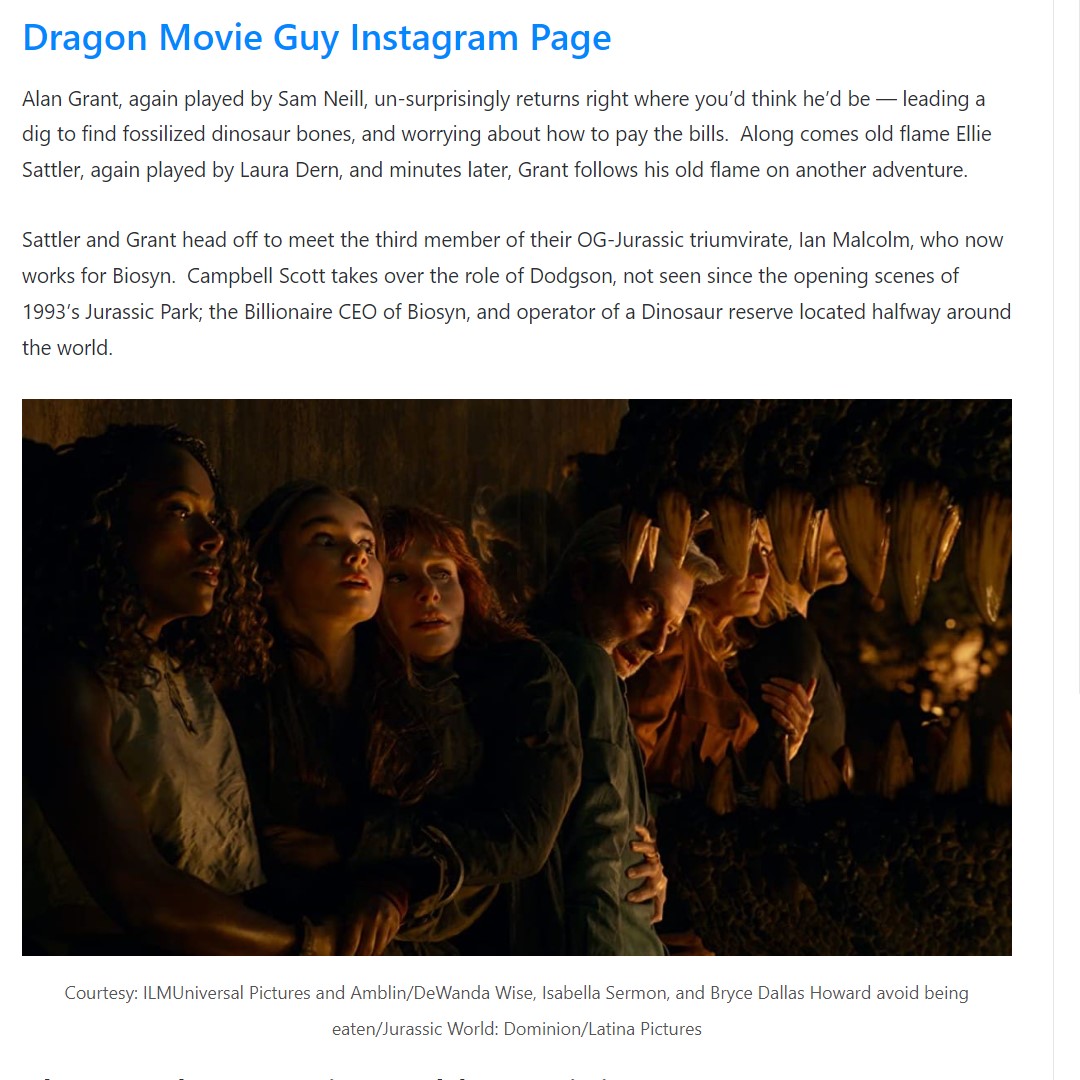 dragonmovieguy's tweet photo. Check out my #JurassicWorld #Dominion #moviereview on #ReviewNation! https://t.co/OQa76myx2I