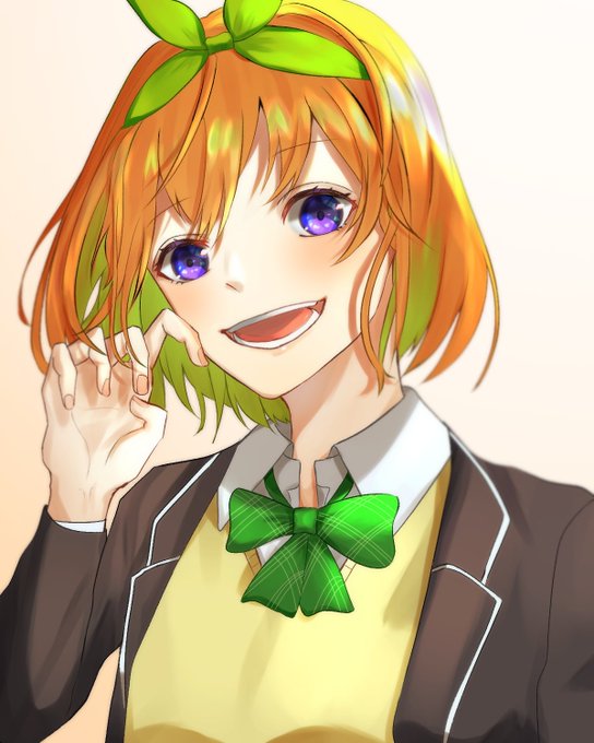 あましろさんがTwitterに投稿した中野四葉(五等分の花嫁)のイラスト。