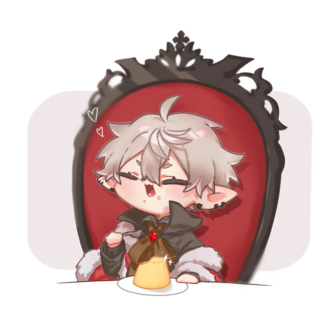 ぷめ~!🍮🖤

#KuzuArt 
#葛葉のよくばりキャラメルプリン 