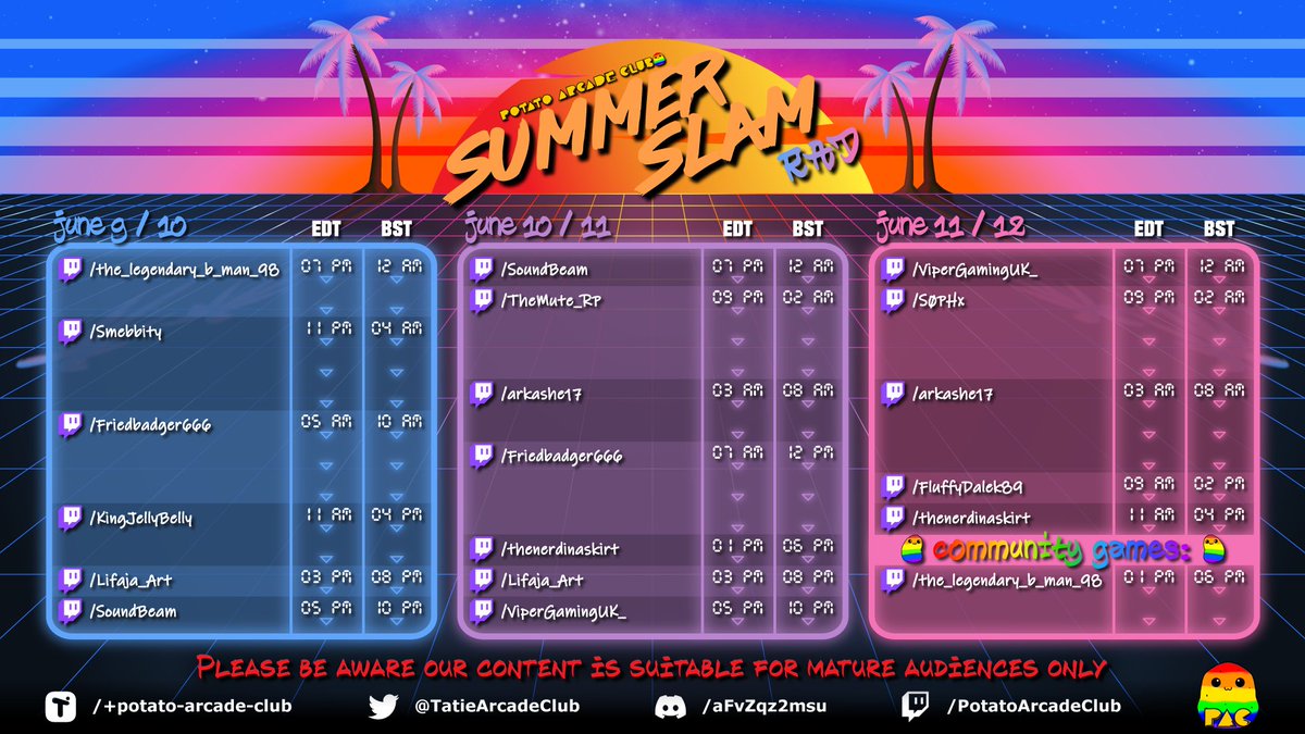 TatieArcadeClub's tweet photo. Good morning!
The #StreamCrawl for #mentalhealth is still going strong!
Ashe will be live 2 more hours, raising funds for #charity with some #FFXIII
Her next milestone is for a Phasmo stream 👻
Twitch: https://t.co/cVuKKmeYtF
Tiltify: https://t.co/McxKhuTDur
#SummerSlamRAD https://t.co/MJX87bj49H