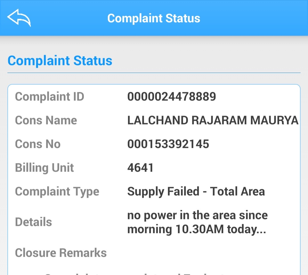LALCHAND3251391's tweet photo. @helpdeskmsedcl @CMDMSEDCL no power in ghansoli gaon sector 16 navi mumbai since morning 10.30AM today https://t.co/Fc8qu2R3cD