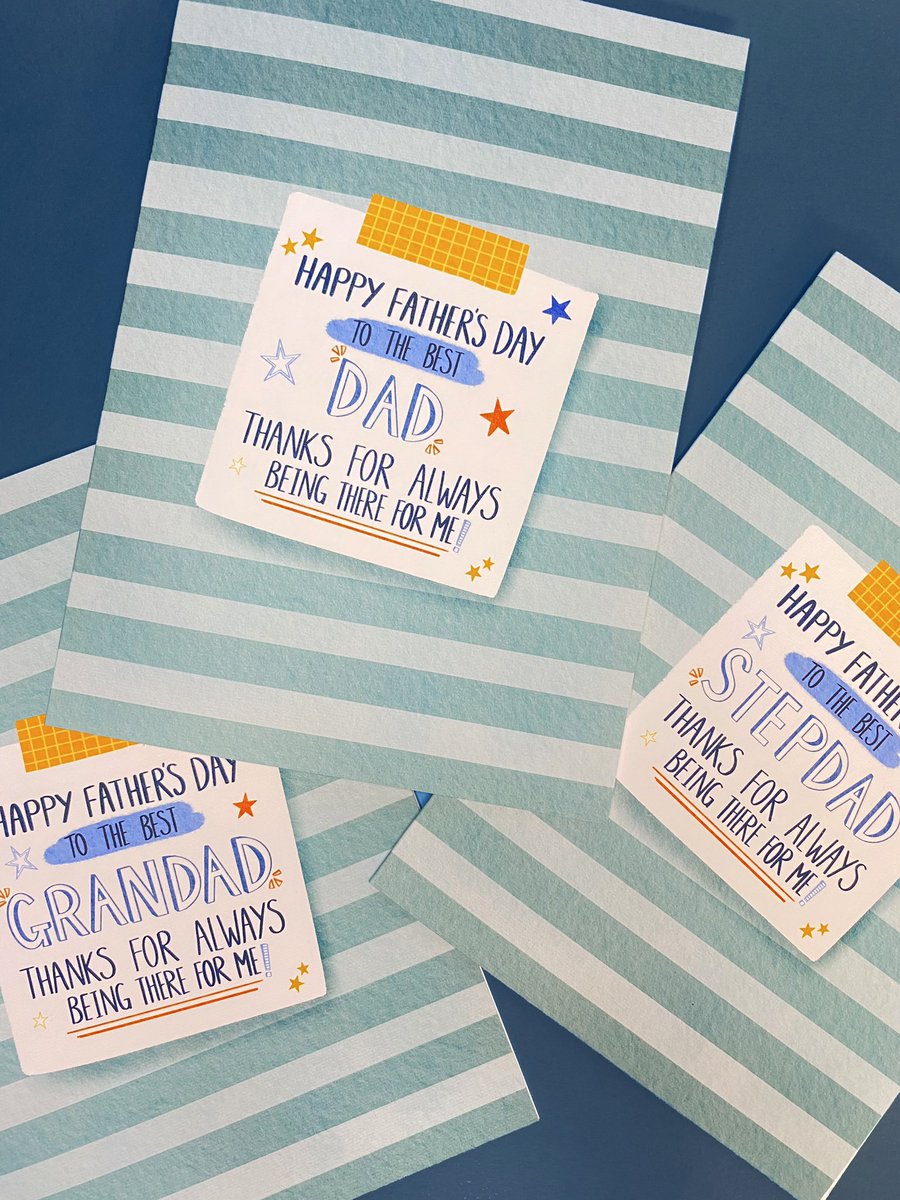 EllieCartDesign's tweet photo. Father’s Day is just one week away✨

Shop my full range of cards here - https://t.co/OE9s08EG0t

Options for dads, stepdads and grandads available 

#FathersDay #fathersdaygift #FathersDay2022 https://t.co/phky4mfATq