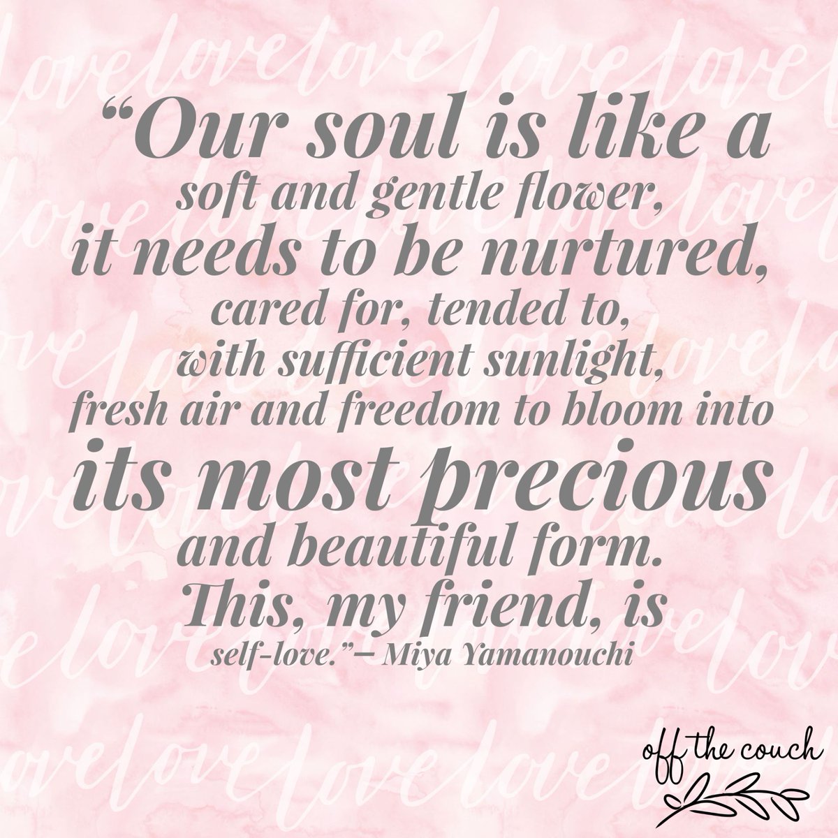 OffTherapy's tweet photo. A beautiful quote to remind yourself how precious and beautiful you are. 
Warmly Louise 🌞 
#Sunday #quotes #instaquote #inspiration #selfcare #mentalhealth https://t.co/pJ9fCs8E0W