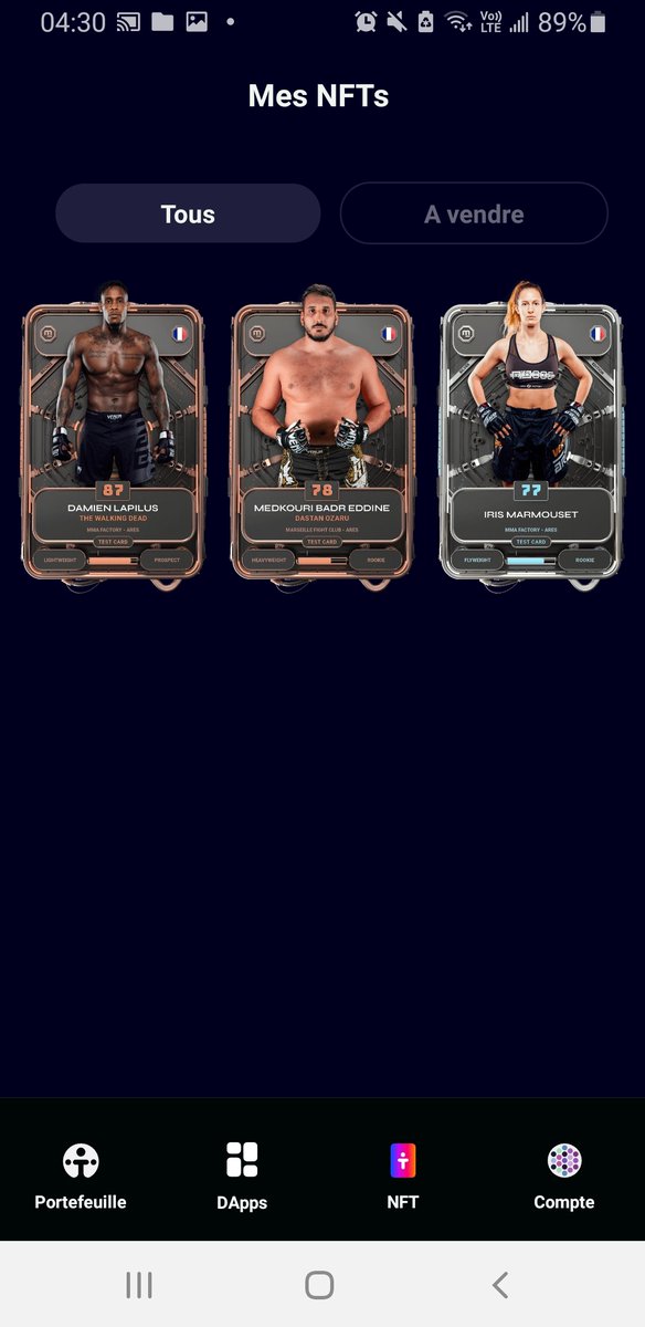 Thugz_NFT's tweet photo. Les cartes du #Protofight training des amis de @MetaFightOff sont arrivées dans le wallet #ThugzLife @Ternoa_ !

On va tester tout ça !
Merci 🔥🙏 https://t.co/HHzdeQi3QT
