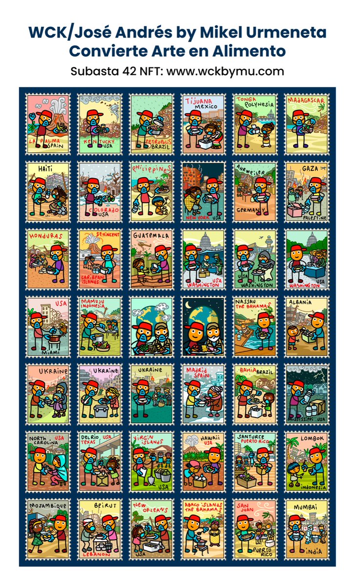 -¿Y si sacamos una pequeña colecion de NFT protagonizada por Masky! Y la sacamos a subasta para conseguir fondos para WCK?
-¡Genial! ¡Hazlo! 

Y lo hicimos:
wckbymu.com
SUBASTA 42 NFT: 14 JUNIO 15:00h al 21 JUNIO 02:00h

@ChefJoseAndres
<a href="/WCKitchen/">World Central Kitchen</a>
<a href="/MikelUrmeneta/">MikelUrmeneta</a>