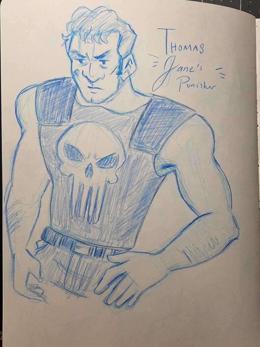 Conmischief's tweet photo. Thomas Jane Punisher studies #Marvel #punisher #sketchbook #MarvelComics #thomasjane #fanart https://t.co/IaWnVpR99g