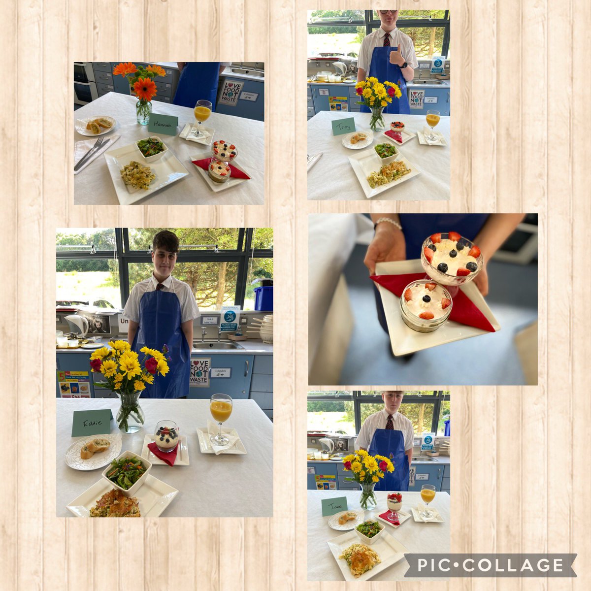 HEOIntegrated's tweet photo. The Year 11 GCSE Food &amp; Nutrition group worked incredibly hard today in their Summer practical exam to produce a fabulous two course meal of Chicken  &amp; Broccoli Pasta Bake, with side salad, followed by Strawberry Cheesecake in a Jar.@OIntegrated @KatrinaCrilly @KS4OIntegrated https://t.co/udWskYiR8f