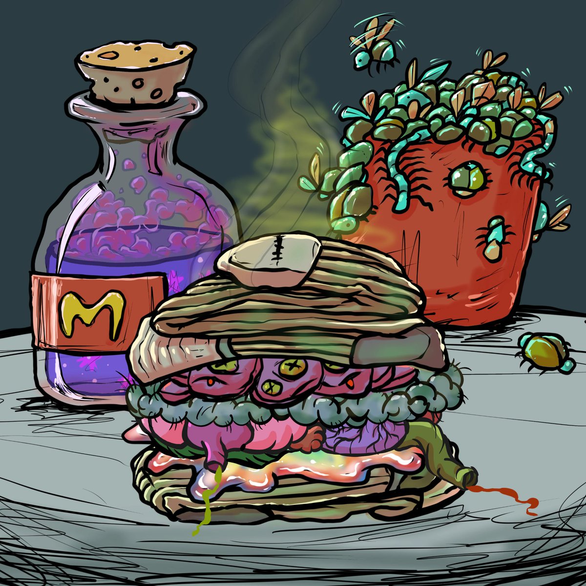 NftSocialcom's tweet photo. yummmie yumss da burgur es deelishus tu eet wit da dreenk an da side yu cn eet et anee tiem an steel tasts graet even eef yu dun liek dem butt maebe eet dem ur sumtink mite heppan we dunt kno 👀

#nft #nfts #nftcommunity #nftcollector #nftartist #NFTCollection #mgoblinwtf https://t.co/vIK7UmHrv3