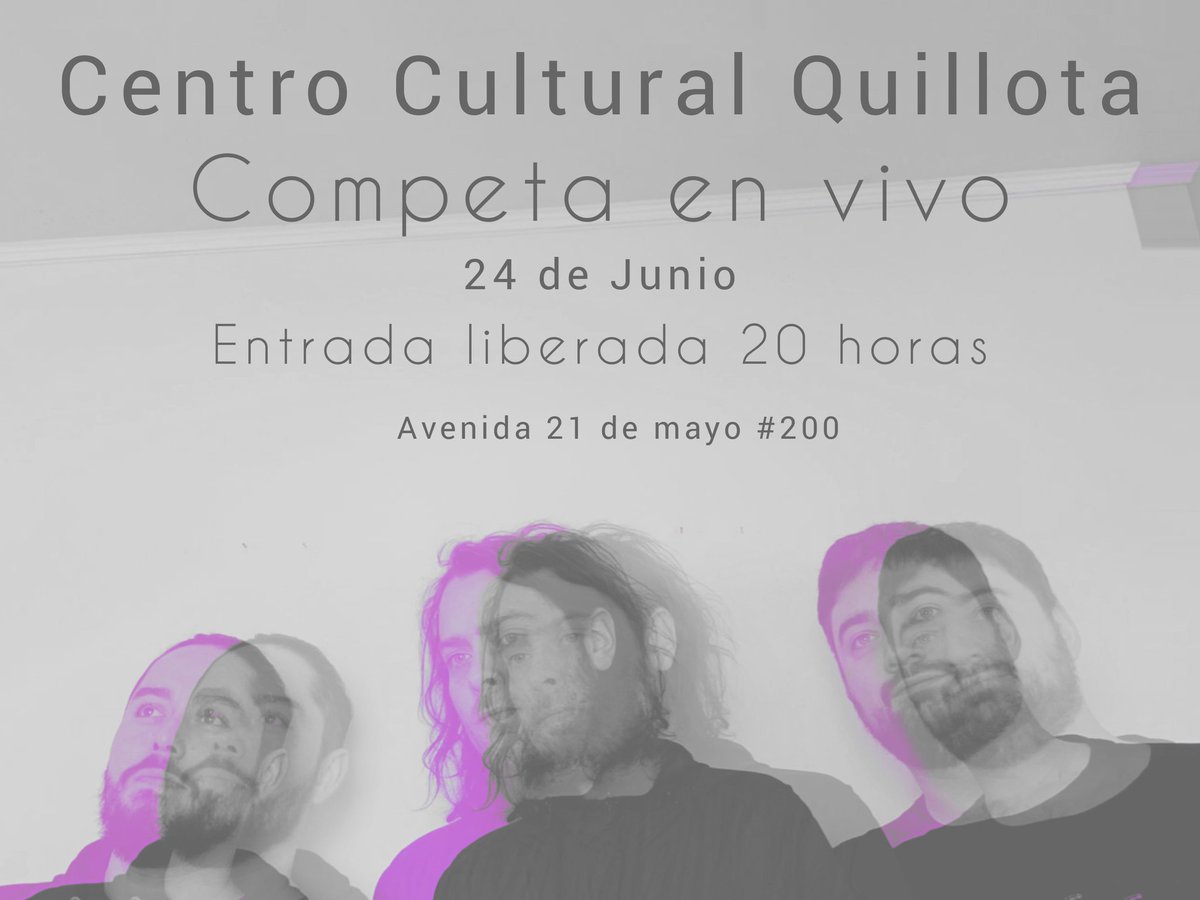 Galactor83's tweet image. Cómpeta en vivo en Teatro Centro Cultural #Quillota viernes 24 junio. 20hrs entrada liberada

#musicachilena #musicaenvivo #rockchileno