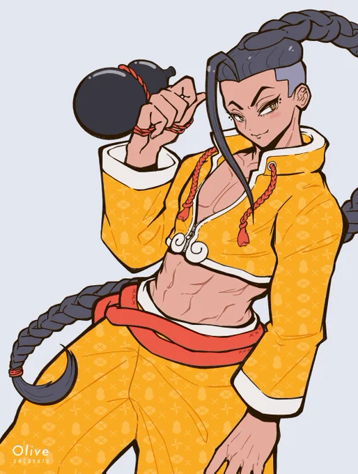 酔いどれジェイミー。
#Jamie 
#SF6 
#格ゲーキャラ描こうぜ 