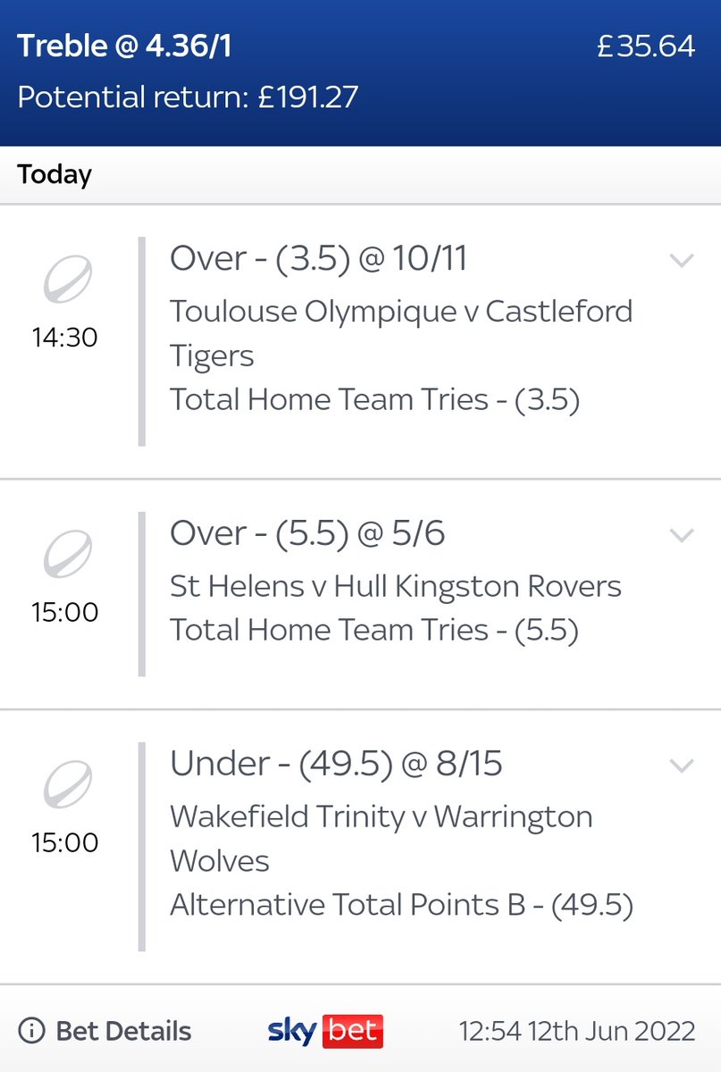 nrltips4020's tweet photo. After 7/7 on the @NRL this week lets test the waters on the super league. Definitely going to start investing time into the @SuperLeague see my below taster treble. #TrustTheProcessEnjoyTheProcess #TTPETP #Superleague #letsgiveitago https://t.co/YeIgm5AsWi