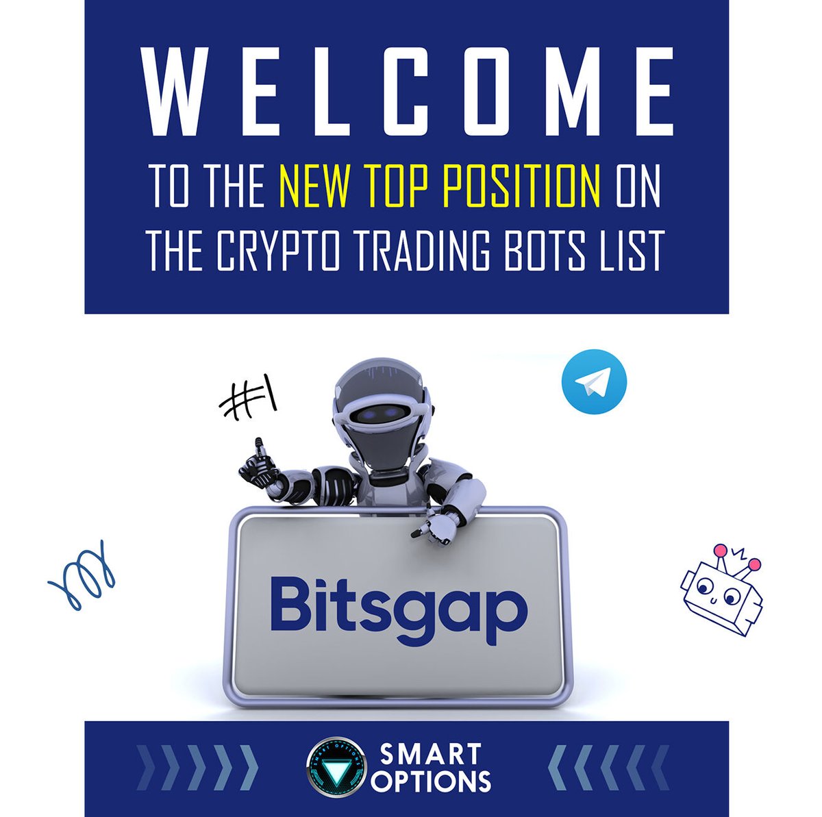 smartoptionsio's tweet photo. 😃 We have a new bot added to the best crypto traders bot list ▶️▶️▶️

Welcome Bitsgap‼️

Learn more 👉 https://t.co/NVKcEpi2Bv 

#smartoptions  #cryptotraderbot #bot #cryptobot #crypto #cryptocurrency #bitcoin #cryptosignals #noscammers #cryptotraders #bitsgap https://t.co/4gFZcCKZOr