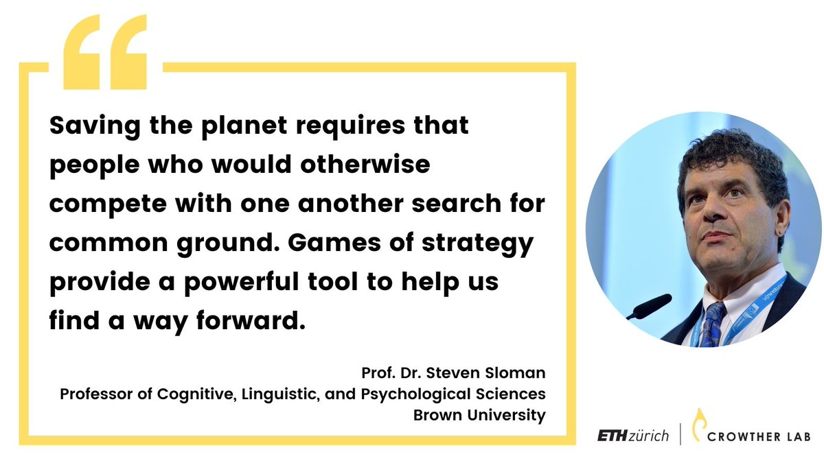 CrowtherLab's tweet photo. Saving the planet requires that people who would otherwise compete with one another search for common ground. – Prof. Steven Sloman

Read the research here: https://t.co/Ew9m1OSrCN #biodiversity #biodiversityloss #climateaction https://t.co/kSoBV8LjiI