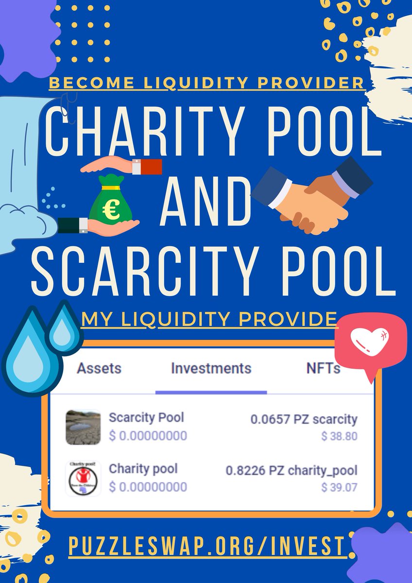 JazzMichaelNase's tweet photo. BECOME A LIQUIDITY PROVIDER AT https://t.co/s1xupb3DS4 π₯
SCARCITY POOL:
https://t.co/sovWVliKV3
CHARITY POOL:
https://t.co/HJrKcnQqmv
Earn EGGS and TEAM FOMO TOKENS in Playing for free at Waves Ducks:
https://t.co/48jKBjnB3m
#CharityPool #ScarcityPool #PuzzleSwap #FomoFarms https://t.co/EOXKoD17vm