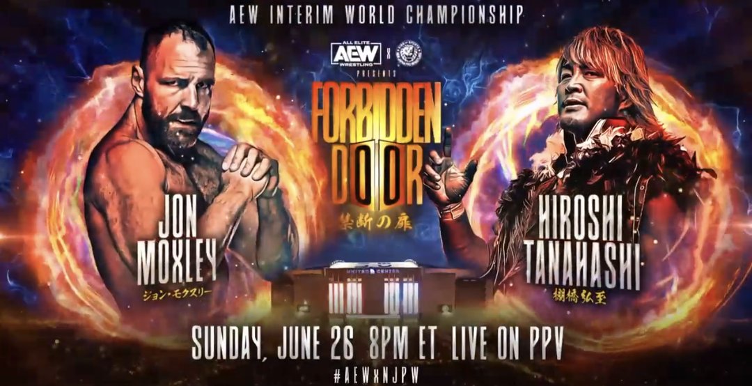 CiaranRH93's tweet photo. The first match graphic for #ForbiddenDoor has been released! https://t.co/NlmLWxDeJF