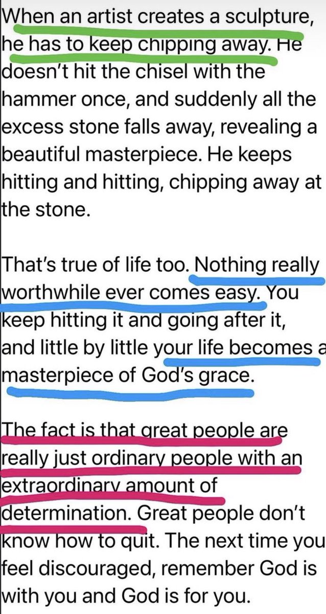 The fact is that great people are really just ordinary people with an extraordinary amount of determination!

Greatness doesn’t  know how to quit!