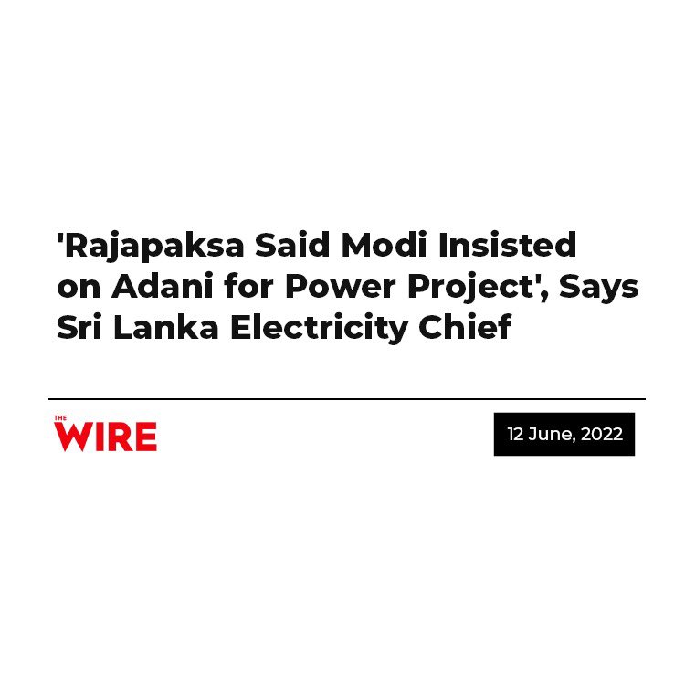 Rahul Gandhi Bjp S Cronyism Has Now Crossed Palk Strait And Moved Into Sri Lanka T Co Uy2w6szhnp Twitter