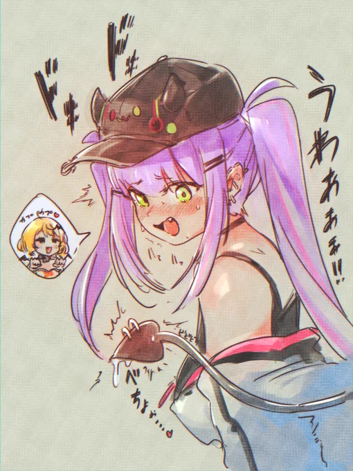 ホロライブオルタナティブでしっぽをかぷかぷされちゃったトワ様
#TOWART #メルArt 