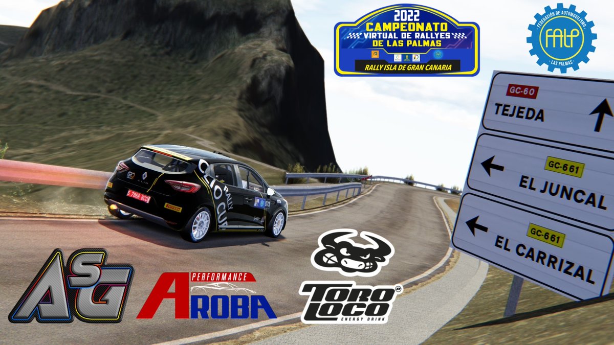 ⚠️Rally Isla de Gran Canaria Virtual🇮🇨🔝 <a href="/SIMRALLY_es/">SIMRALLY</a> 
#FALP2022 #ClioTrophy
Conseguimos un Top 3 de la categoría✅ Tramos brutales y mucho nivel en esa categoría Rally5. 
Enhorabuena a todos por el gran rally <a href="/KillerSantana21/">Kilian Santana</a>
<a href="/marccarrillo27/">Marc Carrillo @tokerosimracing</a> 
💪🏆
<a href="/ASG_Simracing/">ASG Simracing</a>
⚡ <a href="/ToroLocoED/">Toro Loco</a>