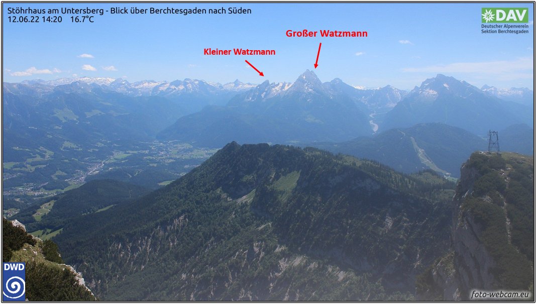 DWD_presse's tweet photo. Zum frühen Nachmittag ein Blick in die Berchtesgadener Alpen auf das Watzmannmassiv.  Bei nur wenigen #Cumuli  und #Sonnenschein ein traumhafter Tag für eine Wanderung oder Sonntagsspaziergang unmittelbar in der Natur vor der Haustür./V
Quelle: https://t.co/Vof47FfgNX https://t.co/UOkHTXd0G6