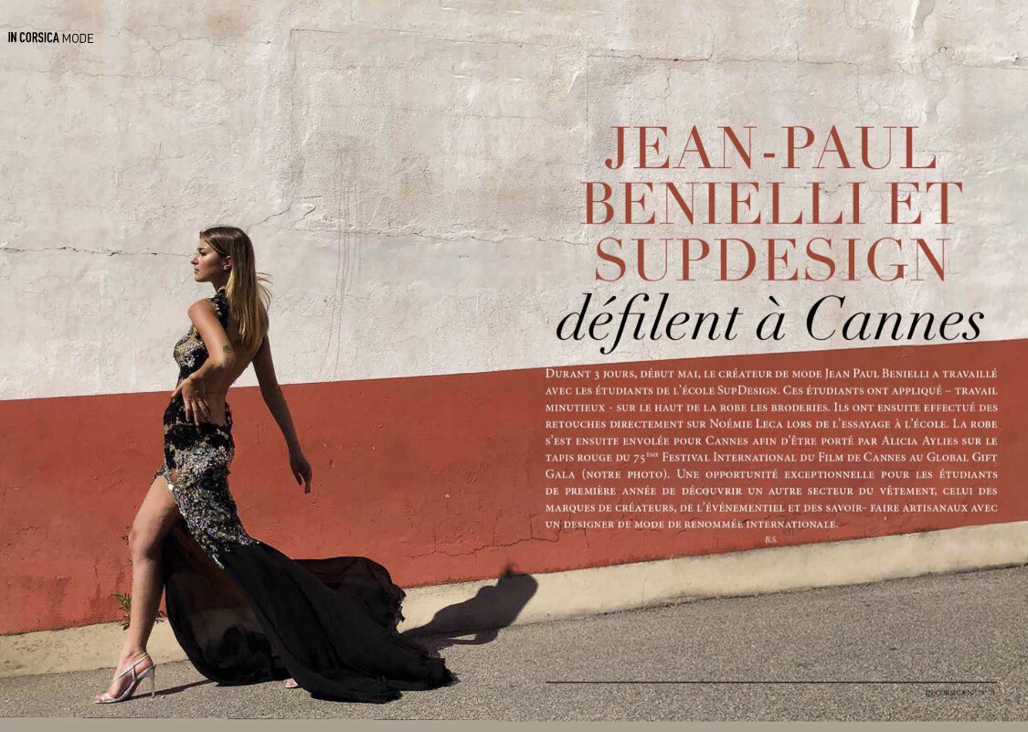 Publication <a href="/INCorsicaMag/">IN Corsica</a>  #designer #jeanpaulbenielli #hautecouture #ajaccio #festivaldecannes2022 <a href="/noemieleca/">Miss corse 2020</a>  &amp; #supdesign