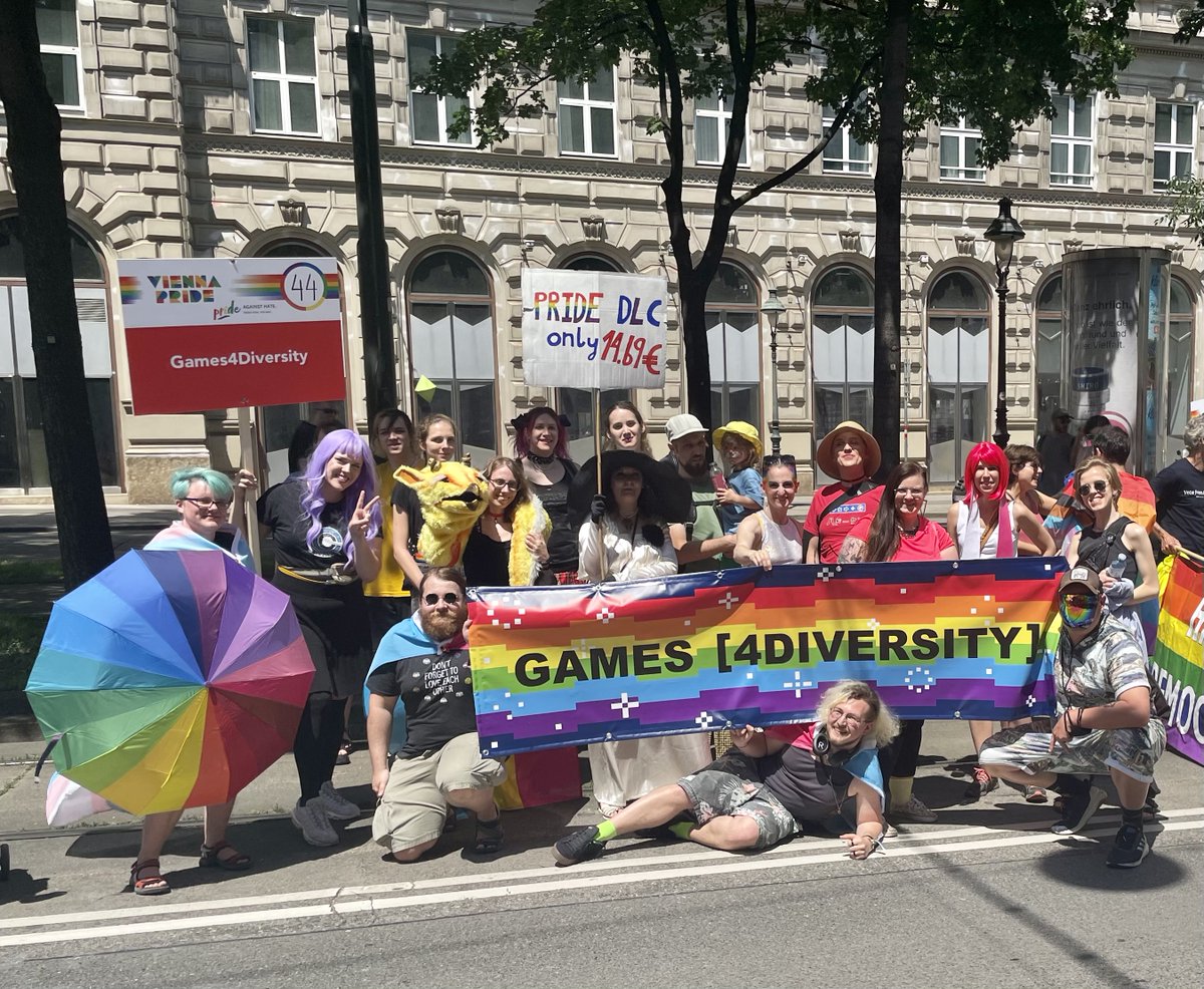 G4div's tweet image. Games [4Diversity] joined the @viennapride for the first time! 🧡 
What a day, thank you to everyone who joined and came to say hi! 🥰 We hope to see you again next year!
games4diversity.com/2022/06/12/aus…
#viennapride