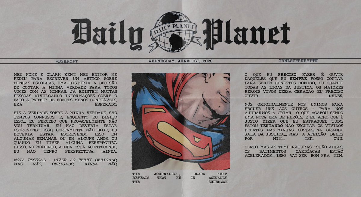 ㅤㅤ
ㅤㅤ
ㅤㅤ📰;  𝐁𝐑𝐄𝐀𝐊𝐈𝐍𝐆 𝐍𝐄𝐖𝐒 !
ㅤ ㅤㅤthe real identity of 
ㅤ ㅤㅤthe superman was
    ㅤㅤㅤfinally revealed!
ㅤㅤ   
ㅤㅤㅤㅤ; click here to read !
    ㅤ  ㅤㅤ[ bit.ly/3xpX1qe ]
⠀⠀    ⠀⠀⠀    ⠀⠀
ㅤㅤ