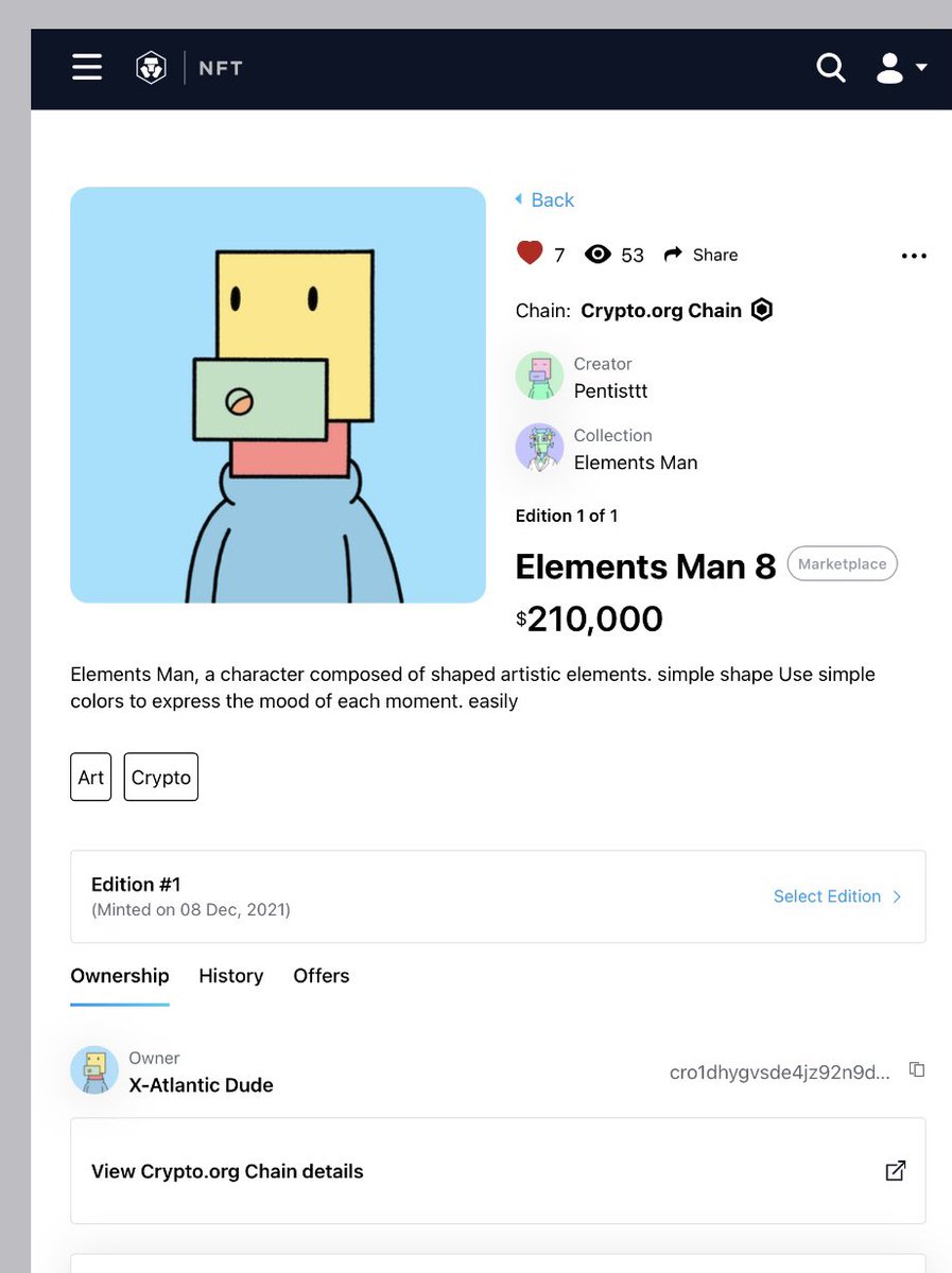 pentist___'s tweet photo. @XAtlanticDude
Thank you very much for coming back to support.
💛🙏🏼
#Cryptocom #cro #noncurated #Elementsman #nfts #NFTTHAILAND #NFTCommmunity #nftcollector #crofam #NFTdrops #LoadedLions @cryptocomnft https://t.co/Euw5DzGbW7