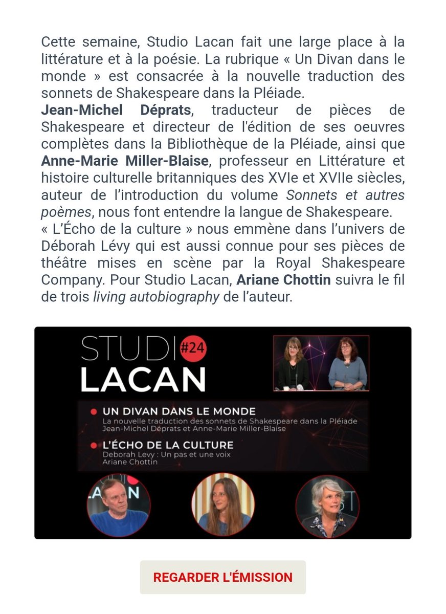 ACFbelgique's tweet photo. STUDIO LACAN : ÉMISSION 24 - 11 juin 2022
https://t.co/kSJLbYctX0

#lwt
#studiolacan https://t.co/ZztbVD09Gq
