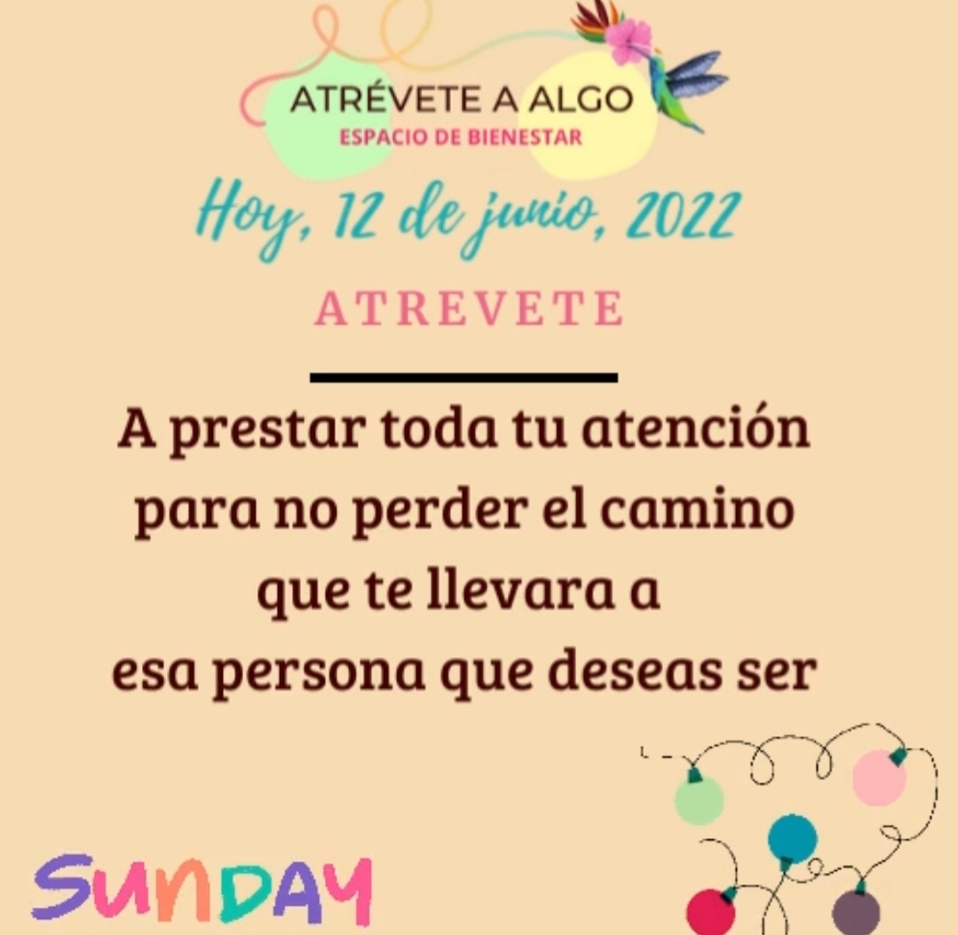 AtreveteaAlgo's tweet photo. ¡Atrévete a Algo! Enfócate en lo que estás haciendo y busca tenga congruencia con lo que deseas para tu vida, si no la hay...reinicia, replantea y busca el camino de vuelta. Tu llegas hasta donde deseas y el enfoque te guía. #enfoque #sentidodevida #bienestar #congruencia https://t.co/nnUPkUfj8Q