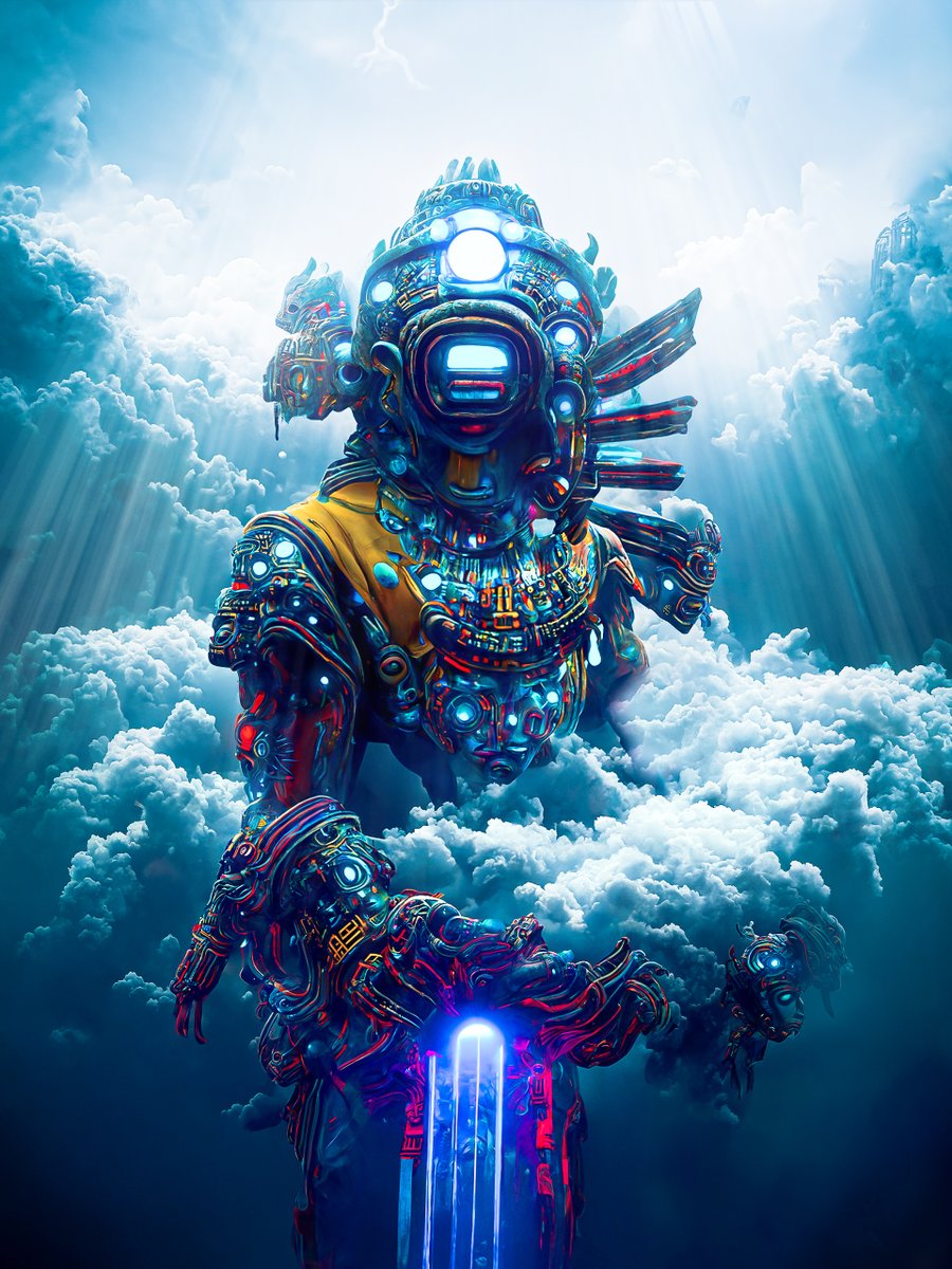 AiMachinist's tweet image. the first unknown cosmic being watching over us, full version on twitter #cryptoart #cryptoartist #neuralism #everyday #scifi #cyberpunk #ai #gods #nft #nftart
