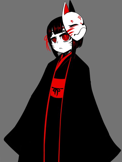 狐面のtwitterイラスト検索結果