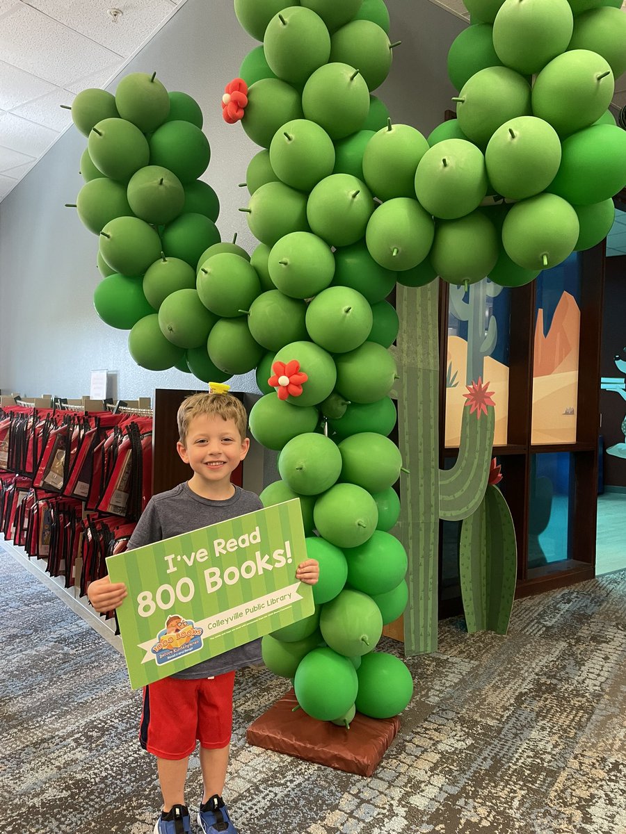 Super reader update: Nicholas made it to 800 books for the @ColleyvilleLib #1000booksbeforekindergarten We are getting closer to 1,000! 😊