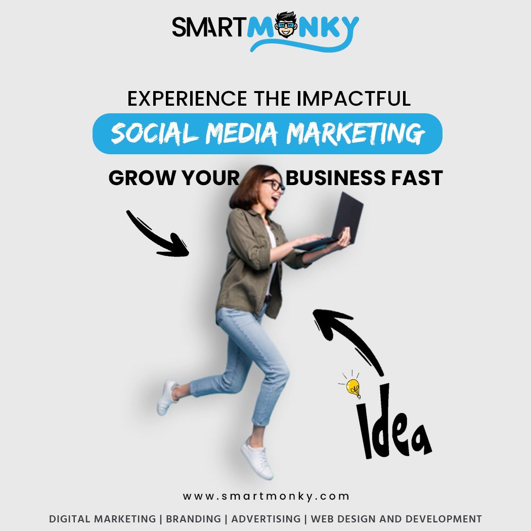 Smart_Monky's tweet photo. ➡️ Experience The Impactful Social Media Marketing Grow Your Business Fast
.
👉🏻 A jump🐵 to digital Era…
.
#smartmonky 
#marketingdigital #branding #brandingdesign #digitalmarketing #digitalmarketingagency #digitalmarketingtips #digitalagency #socialmediamarketing https://t.co/jPmokLBMoN