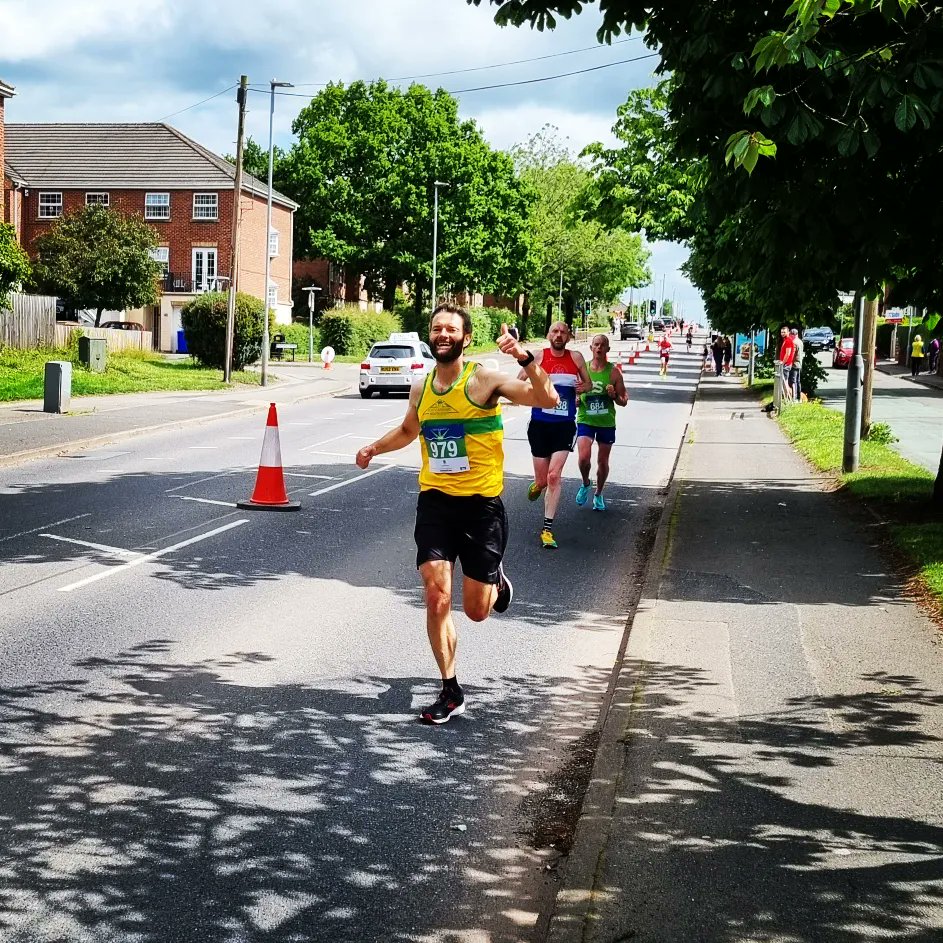 MoorlandsAc's tweet photo. It's Potters 'Arf day! Here's a snap of our leading SMAC runner on the day, finishing in 15th overall with a time of 1:21:43 - great effort Matt 👏 https://t.co/UuxUvaou5j