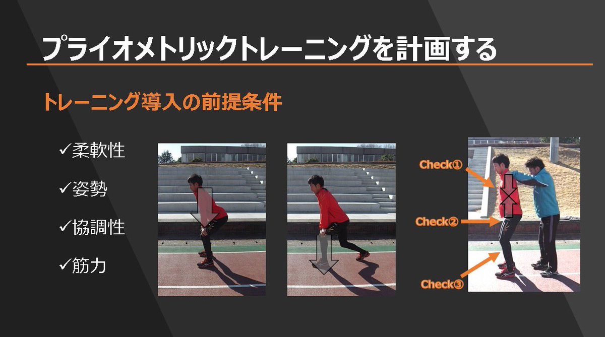 DoKei56's tweet photo. 跳躍コーチでジャンプのスペシャリストの中京大学 藤林先生と、スプリントコーチの九鬼さん！
プライオメトリックトレーニングをテーマに、スポーツ科学の知見と現場実践知を合わせてお話ししてくれます⚡️

藤林先生が理論から実践まで、九鬼さんはガッツリ現場での実践を！

楽しみです👏 https://t.co/XObQeiRHgn