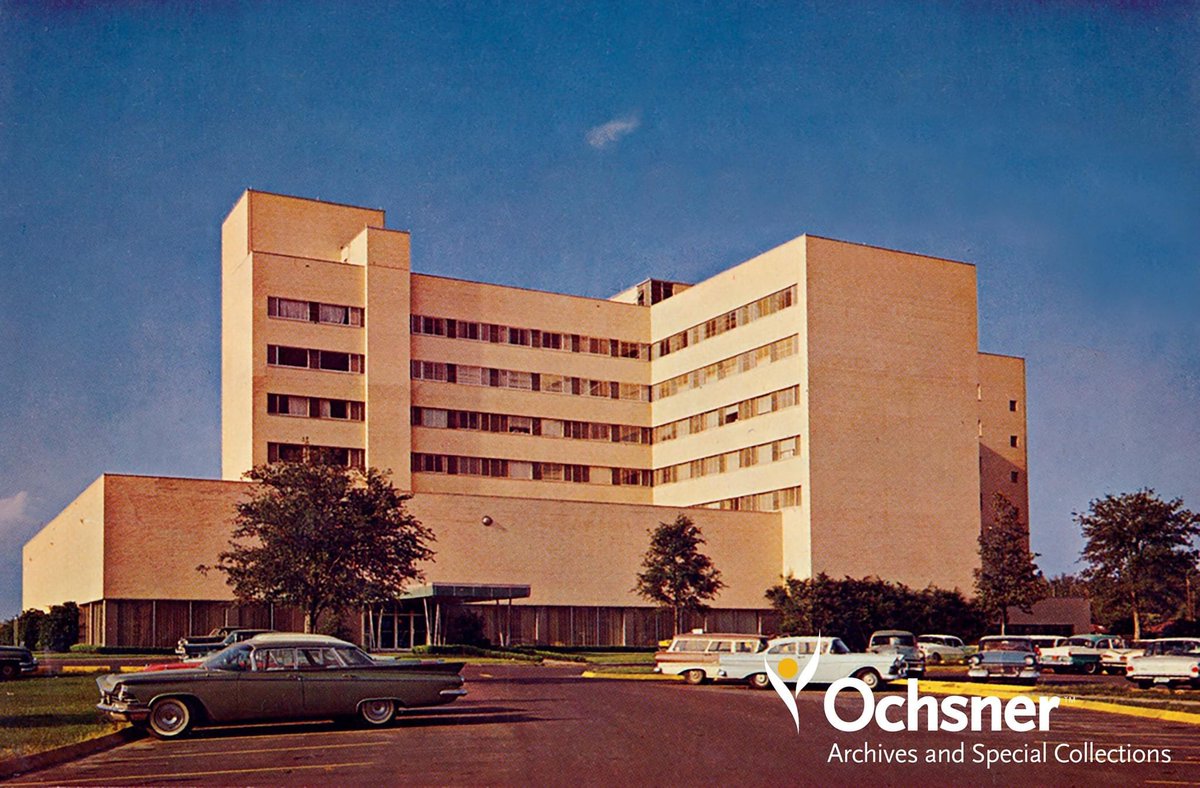 OchsnerHealth's tweet photo. As we celebrate the 80th anniversary of Ochsner Health, we're looking back at some big milestones. Sixty-eight years ago, on June 12, 1954, Ochsner Foundation Hospital moved to its new building on a 22-acre tract on Jefferson Highway. https://t.co/o3PzbPTHfW