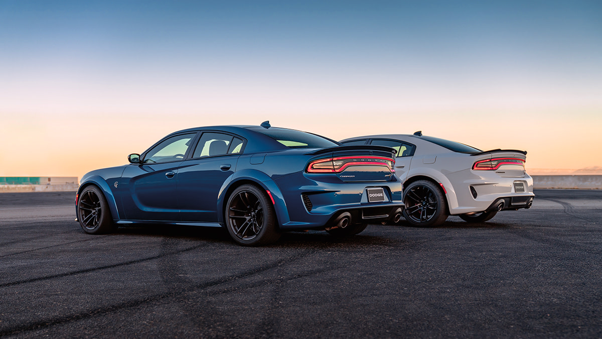 Dodge's tweet photo. Dusk riders. 👊
#DodgeCharger https://t.co/XrL6giWrjI