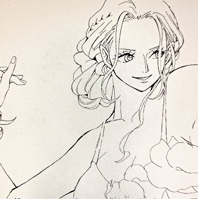 スローペースですがロビンちゃん描いてます(^ ^) 