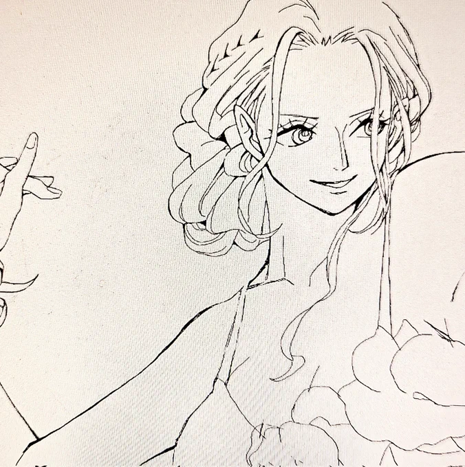 スローペースですがロビンちゃん描いてます(^ ^) 