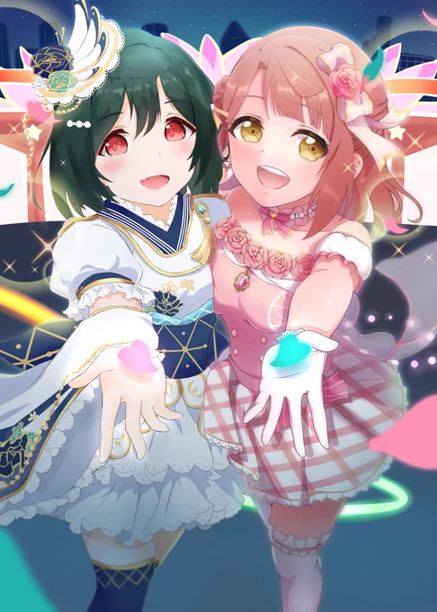 夕姫さん(@__Yuuki_ssr__)とコラボ!!
しおぽむ🎀🔖

これがTOKIMEKI、、、
 #虹ヶ咲 