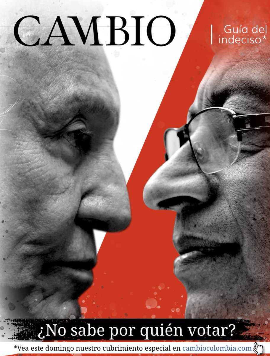estoescambio's tweet photo. Petro o Rodolfo: si todavía está indeciso, descargue aquí de manera libre en PDF la Guía del votante indeciso de Cambio para la segunda vuelta presidencial. Envíela a sus amigos y familiares por WhatsApp https://t.co/GigJi950n9 https://t.co/GrTJKAqZb2